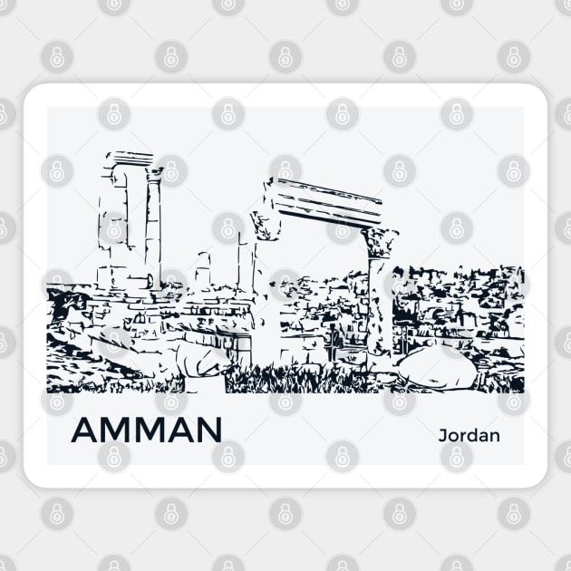 Amman Jordan Magnet by Lakeric